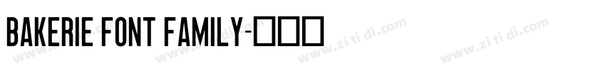 bakerie font family字体转换